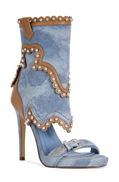 Azalea Wang Caprizia Ankle Cuff Sandal In Blue