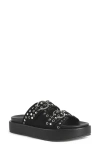 Azalea Wang Carrington Platform Slide Sandal In Black