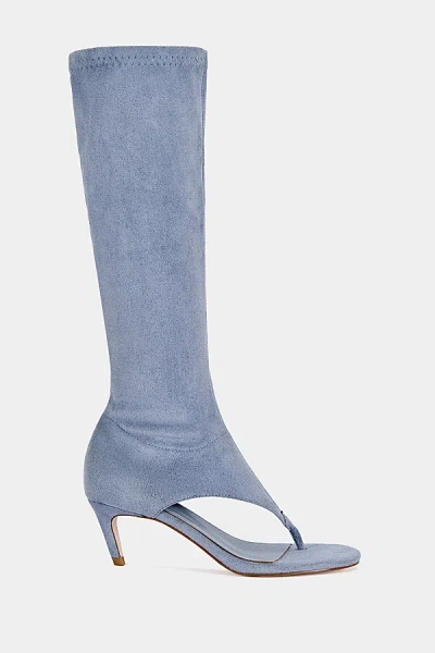 Azalea Wang Cecile Stiletto Sandal Boot Heel In Light Blue, Women's At Urban Outfitters