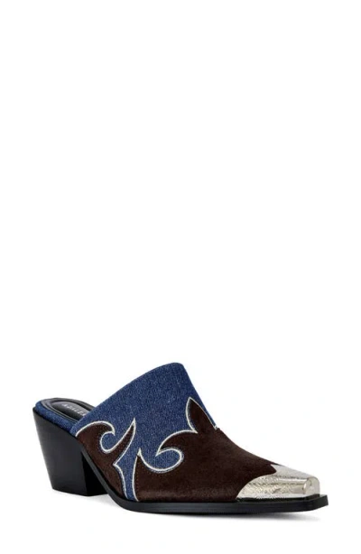 Azalea Wang Cecily Western Mule In Multi
