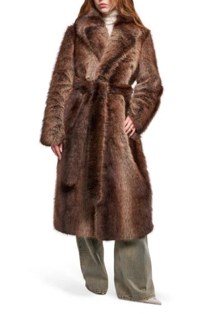 Azalea Wang Cersei Faux Fur Jacket In Multi