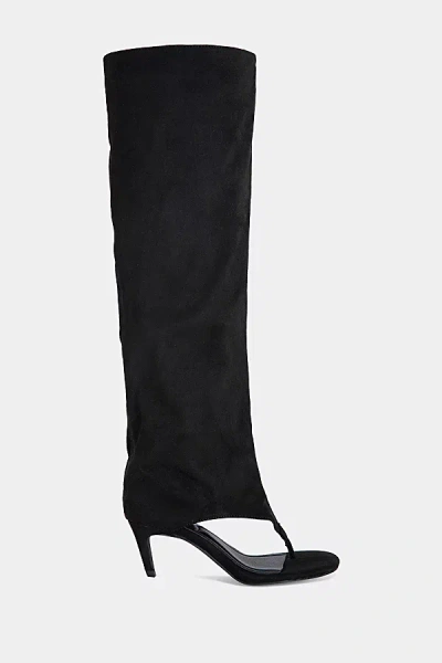 Azalea Wang Chandi Slouchy Stiletto Sandal Boot In Black, Women's At Urban Outfitters