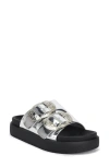 AZALEA WANG CHANTAYE METALLIC SLIDE SANDAL