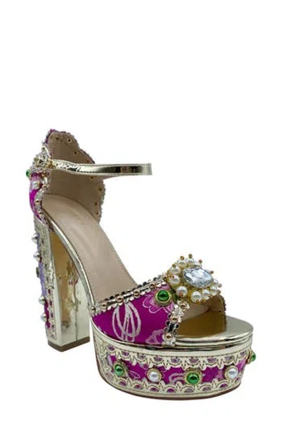 Azalea Wang Cici Platform Sandal In Pink