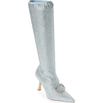 Azalea Wang Confection Denim Boot In Blue