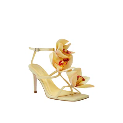 Azalea Wang Credenza Strappy Sandal Yellow Credenza-yellow Women's