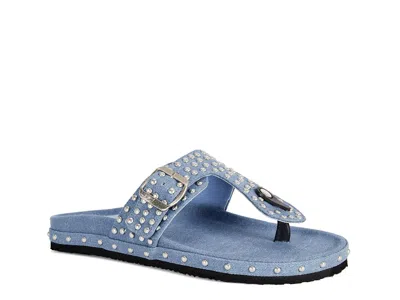 Azalea Wang Daisychain Platform Sandal In Blue
