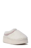 Azalea Wang Damari Faux Shearling Slipper In White