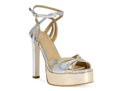 Azalea Wang Danira Platform Sandal In Silver