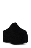 Azalea Wang Dolorita Faux Shearling Clog In Black