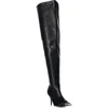 Azalea Wang Donato Pointed Toe Over The Knee Boot In Black