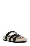Azalea Wang Dovey Faux Shearling Slide Sandal In Black