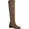Azalea Wang Eathelin Over The Knee Boot In Animal Print