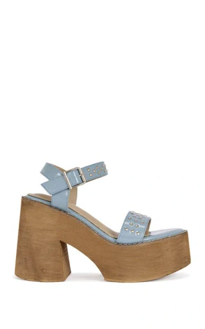 Azalea Wang Elizabella Block Sandal In Multi