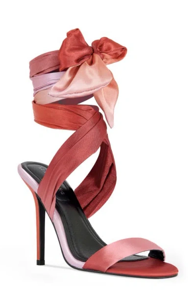 Azalea Wang Elzon Ankle Wrap Sandal In Multi