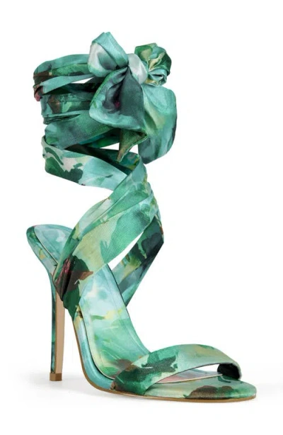 Azalea Wang Elzon Ankle Wrap Sandal In Multi