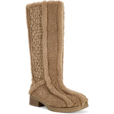 Azalea Wang Emberlyn Faux Shearling Tall Boot In Multi