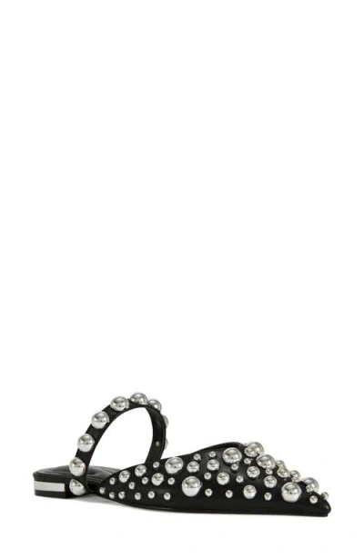 Azalea Wang Fancette Pointed Toe Mule In Black