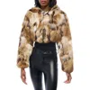 AZALEA WANG AZALEA WANG FENNEC FAUX FUR HOODED CROP JACKET