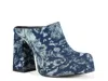 Azalea Wang Florea Block Heel Clog In Blue