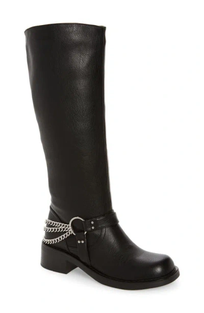 Azalea Wang Gardner Chain Detail Engineer Boot In Black