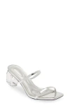 Azalea Wang Gemelli Womens Metallic Faux Leather Heels In Silver