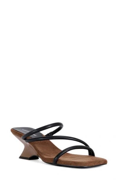 Azalea Wang Genna Wedge Slide Sandal In Brown
