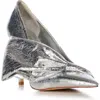 Azalea Wang Geovanni Pointed Toe Pump In Silver