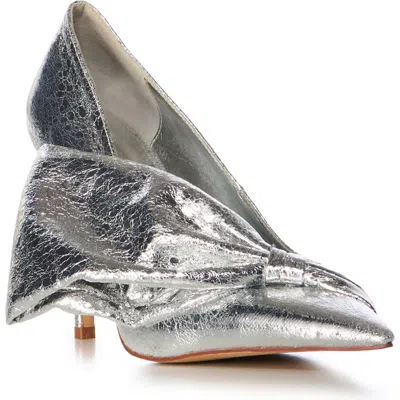 Azalea Wang Geovanni Pointed Toe Pump In Silver