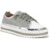 Azalea Wang Gracelynn Platform Sneaker In Silver