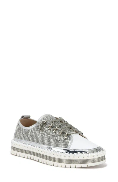 Azalea Wang Gracelynn Platform Sneaker In Silver