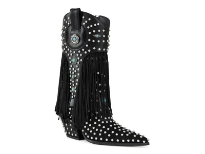 Azalea Wang Greyson Cowboy Boot In Black