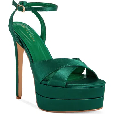 Azalea Wang Halladay Ankle Strap Platform Sandal In Green