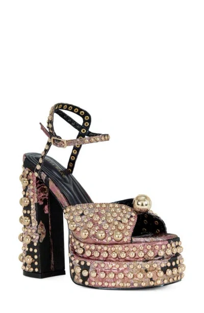 Azalea Wang Hananiah Studded Platform Sandal In Multi