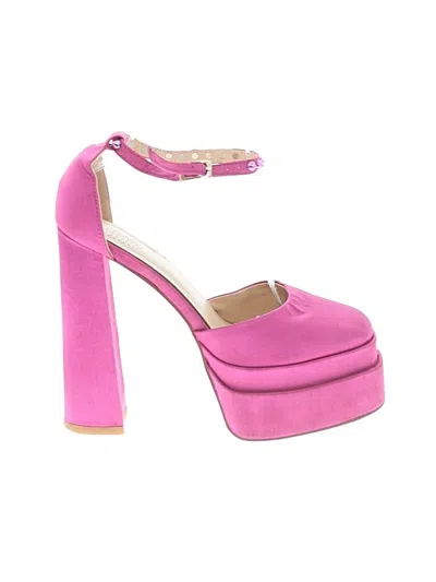Pre-owned Azalea Wang Heels In Pink