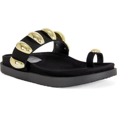 Azalea Wang Impisi Toe Loop Sandal In Black
