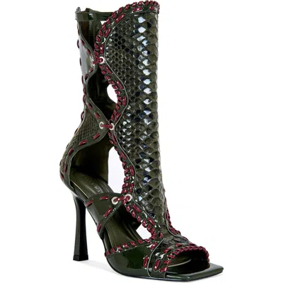 Azalea Wang Indrani Gladiator Boot In Green