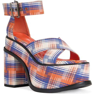 Azalea Wang Jaetyn Platform Sandal In Multi
