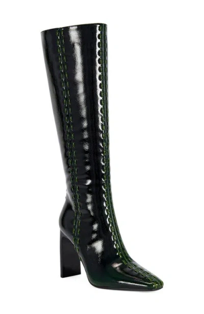 Azalea Wang Jexa Faux Leather Knee High Boot In Multi