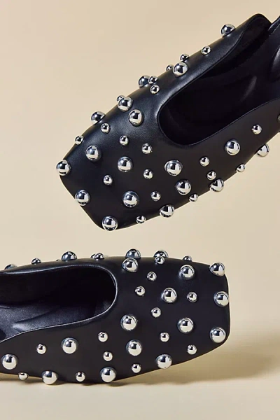 Azalea Wang Joanne Studded Faux Leather Mule In Black, Women's At Urban Outfitters In Multi