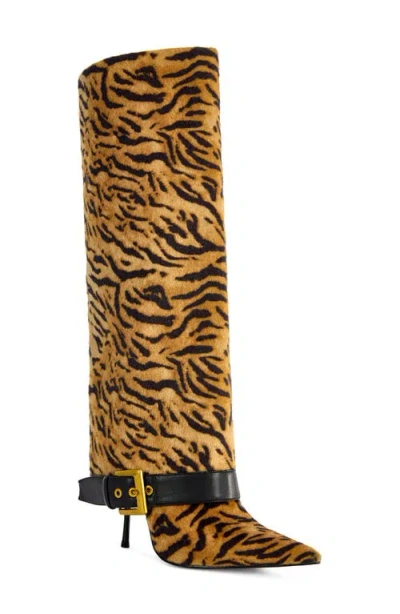 Azalea Wang Just-tiger Knee High Boot In Multi