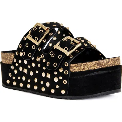 Azalea Wang Kaegan Platform Sandal In Black