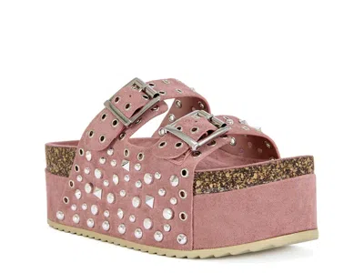 Azalea Wang Kaegan Platform Sandal In Pink