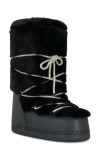 Azalea Wang Karmela Faux Fur Flatform Snow Bootie In Black
