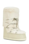 Azalea Wang Karmela Faux Fur Flatform Snow Bootie In White