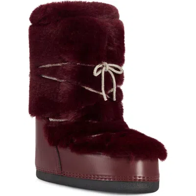 Azalea Wang Karmela Faux Leather And Faux Fur Boot In Brown