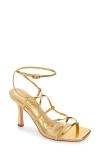 Azalea Wang Kaylin Ankle Strap Sandal In Gold