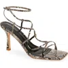 Azalea Wang Kaylin Ankle Strap Sandal In Snake