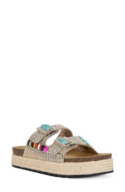 Azalea Wang Kaylum Two-strap Platform Sandal In Multi