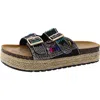 Azalea Wang Kaylum Embellished Platform Slide Sandal In Multi
